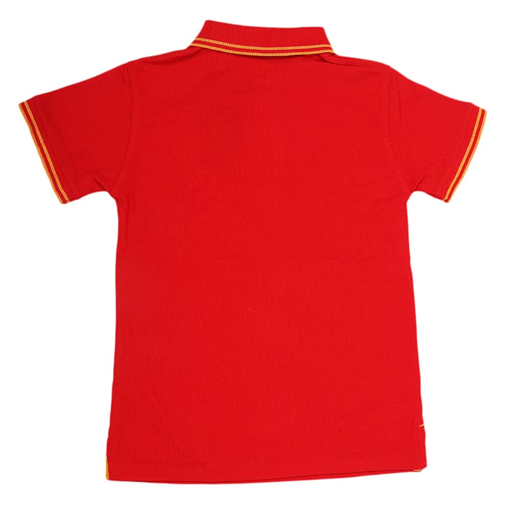 Boys Half Sleeves Polo T-Shirt - Red, Kids, Boys T-Shirts, Chase Value, Chase Value