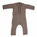 Boys Embroidered Shalwar Suit - Brown, Kids, Boys Shalwar Kameez, Chase Value, Chase Value