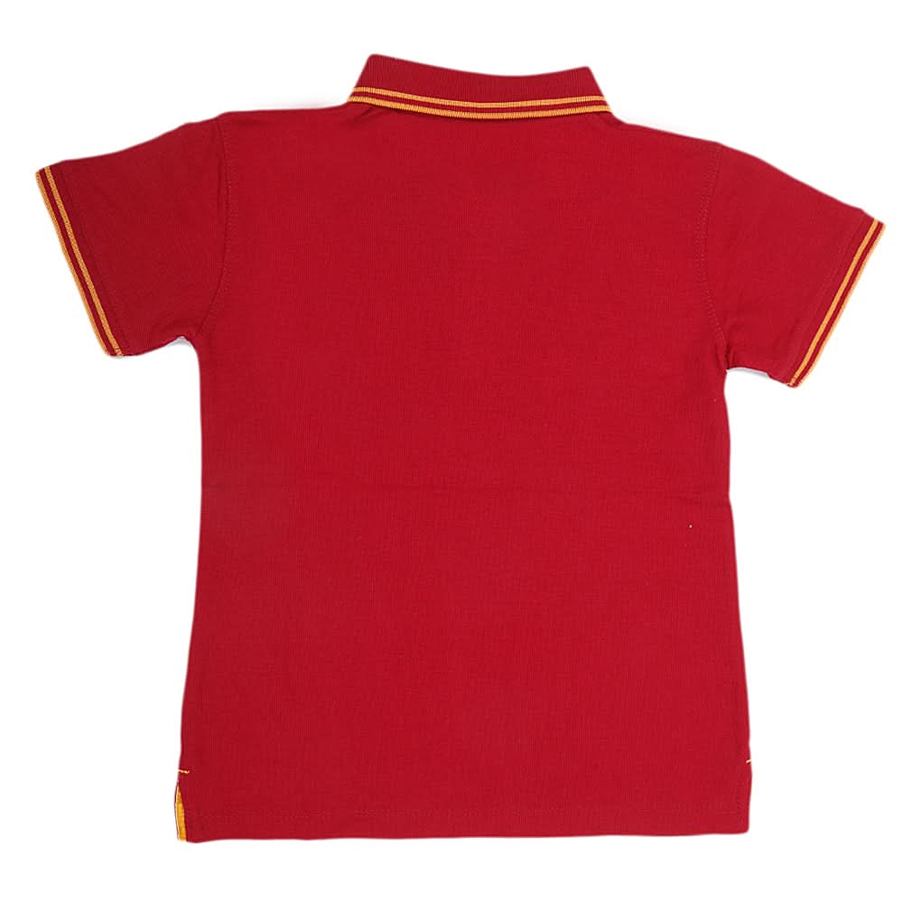 Boys Half Sleeves Polo T-Shirt - Maroon, Kids, Boys T-Shirts, Chase Value, Chase Value
