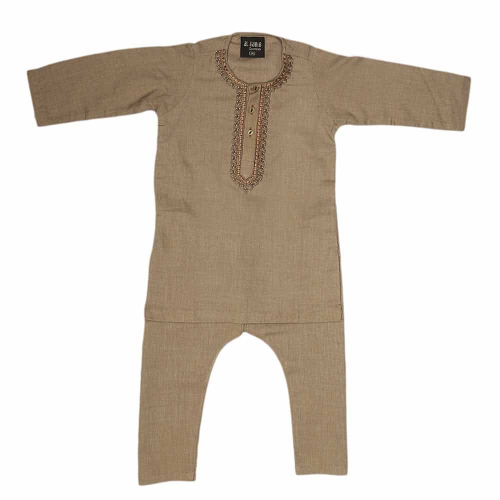 Boys Embroidered Shalwar Suit - Beige, Kids, Boys Shalwar Kameez, Chase Value, Chase Value