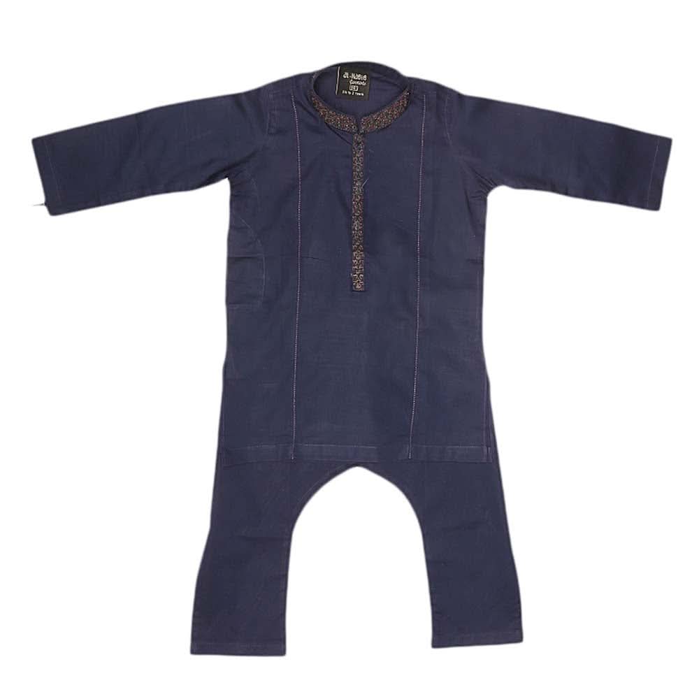 Boys Embroidered Shalwar Kameez - Navy Blue, Kids, Boys Shalwar Kameez, Chase Value, Chase Value