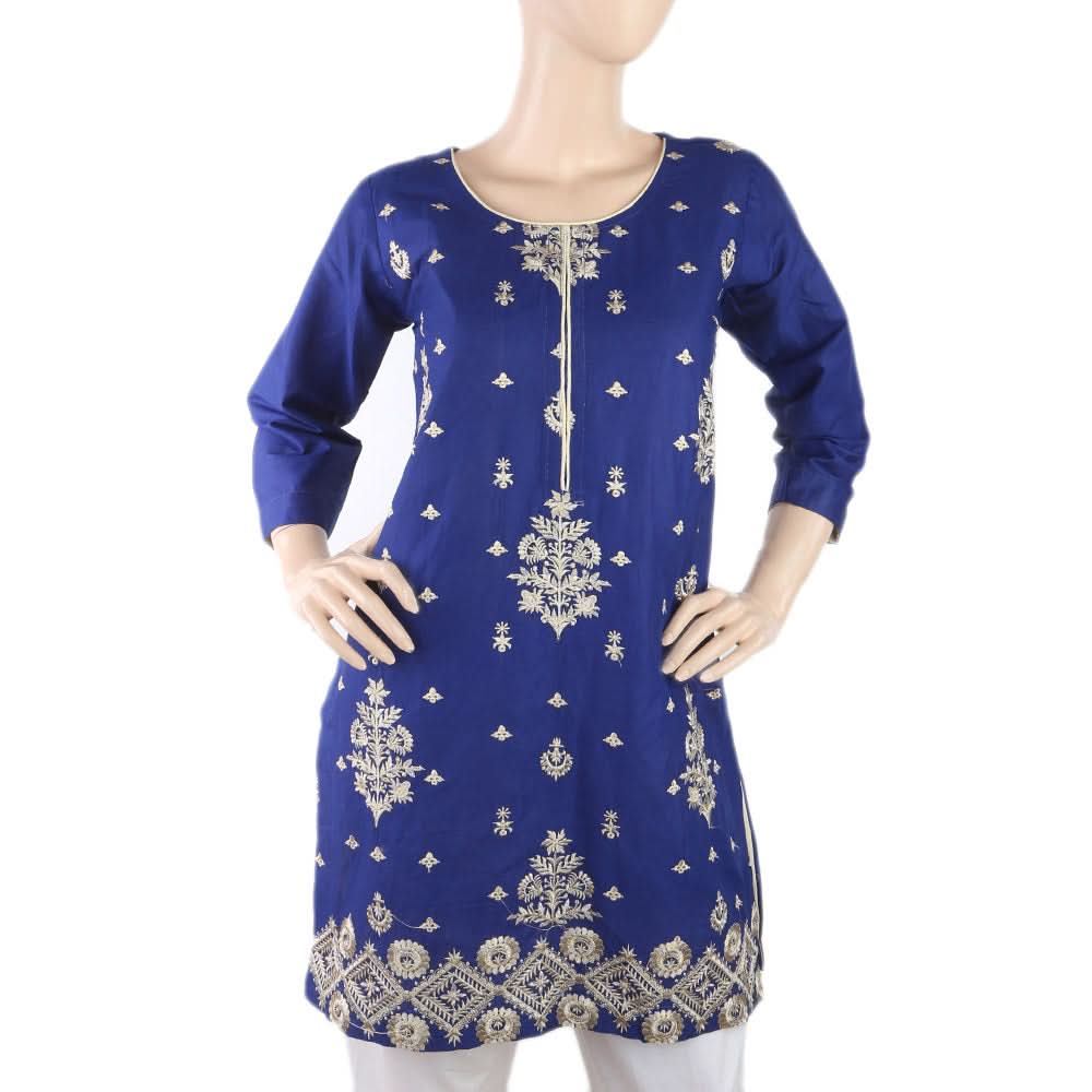 Women's Embroidery Kurti - Royal Blue, Women, Ready Kurtis, Chase Value, Chase Value