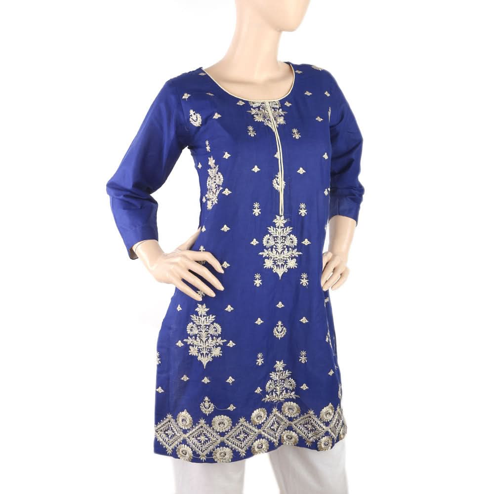 Women's Embroidery Kurti - Royal Blue, Women, Ready Kurtis, Chase Value, Chase Value