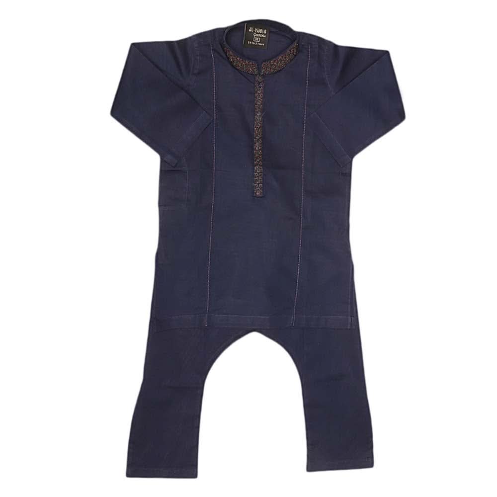 Boys Embroidered Shalwar Kameez - Navy Blue, Kids, Boys Shalwar Kameez, Chase Value, Chase Value