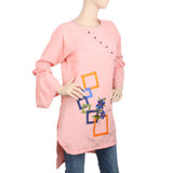 Women's Cross Neck Patti Kurti - Peach, Women, Ready Kurtis, Chase Value, Chase Value