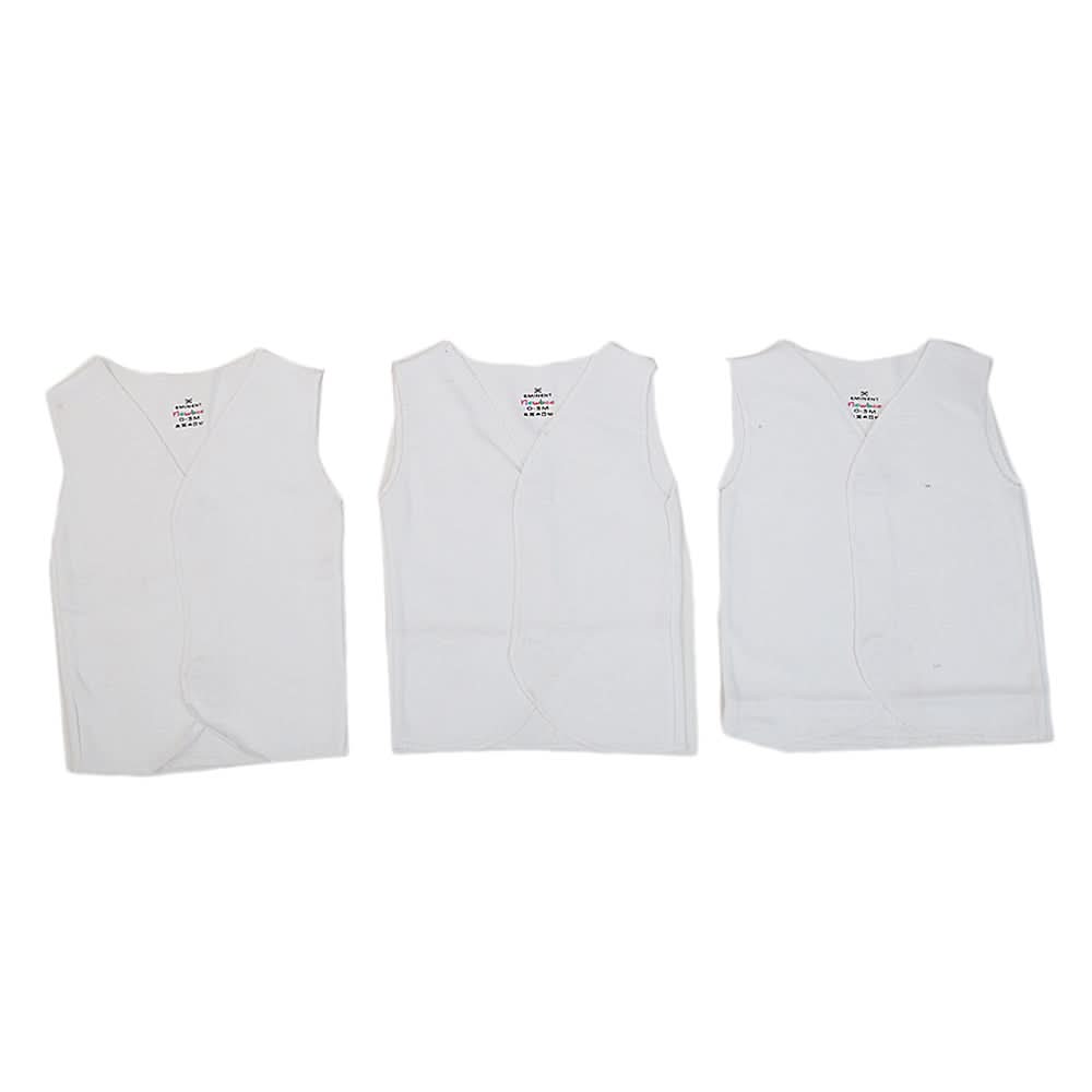 Boys 3Pcs Vest Velcro - White, Kids, Boys Vest, Chase Value, Chase Value