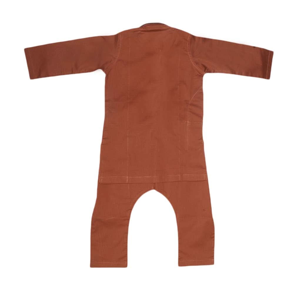 Boys Embroidered Shalwar Suit - Copper, Kids, Boys Shalwar Kameez, Chase Value, Chase Value