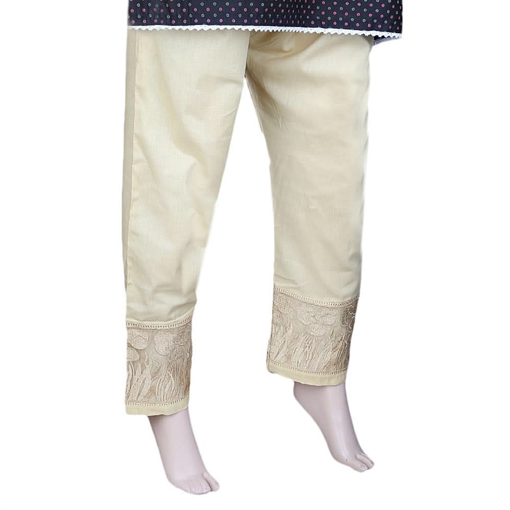 Women's Embroidered Trouser - Golden, Women, Pants & Tights, Chase Value, Chase Value