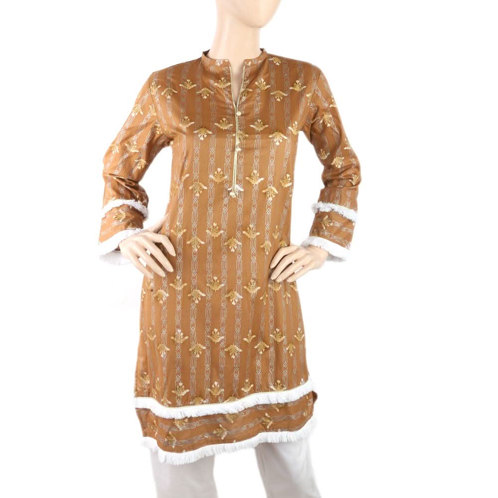 Women's Fancy Kurti - Brown, Women, Ready Kurtis, Chase Value, Chase Value