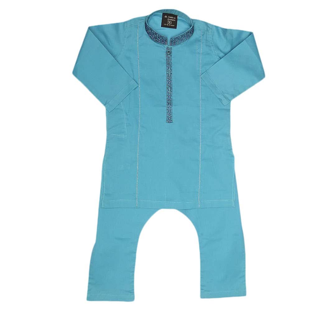 Boys Embroidered Shalwar Kameez - Sky Blue, Kids, Boys Shalwar Kameez, Chase Value, Chase Value