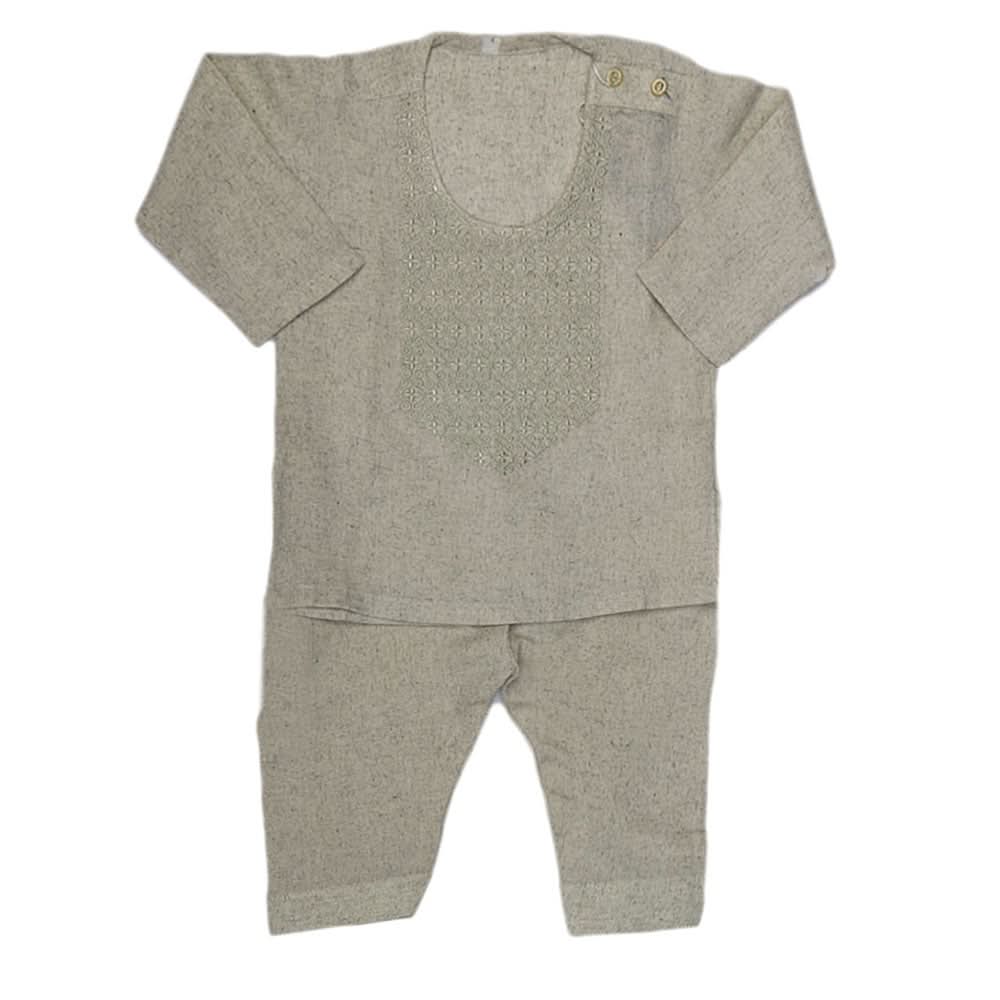 Newborn Boys Embroidered Shalwar Kameez - Green, Kids, NB Boys Shalwar Suits, Chase Value, Chase Value