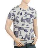 Men's Half Sleeves Round Neck T-Shirt - Light Grey, Men, T-Shirts And Polos, Chase Value, Chase Value