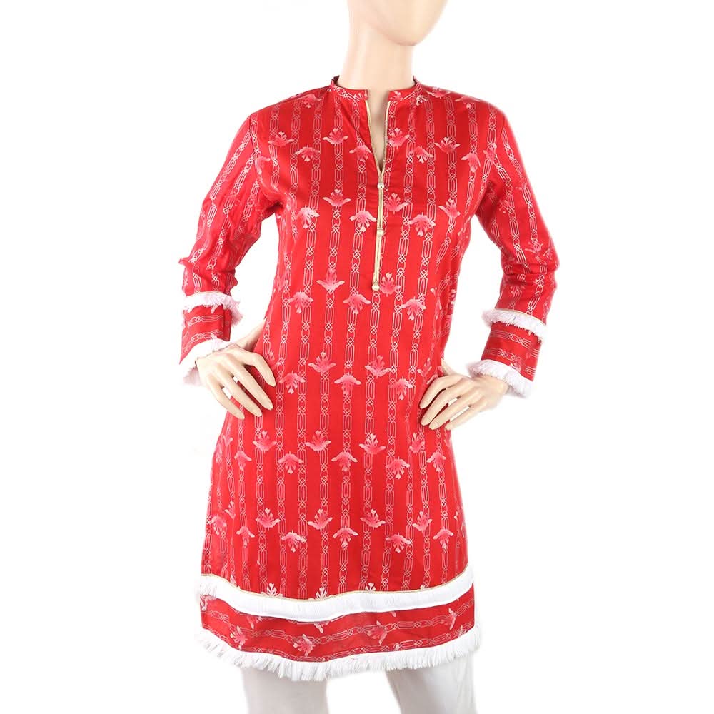 Women's Fancy Kurti - Red, Women, Ready Kurtis, Chase Value, Chase Value