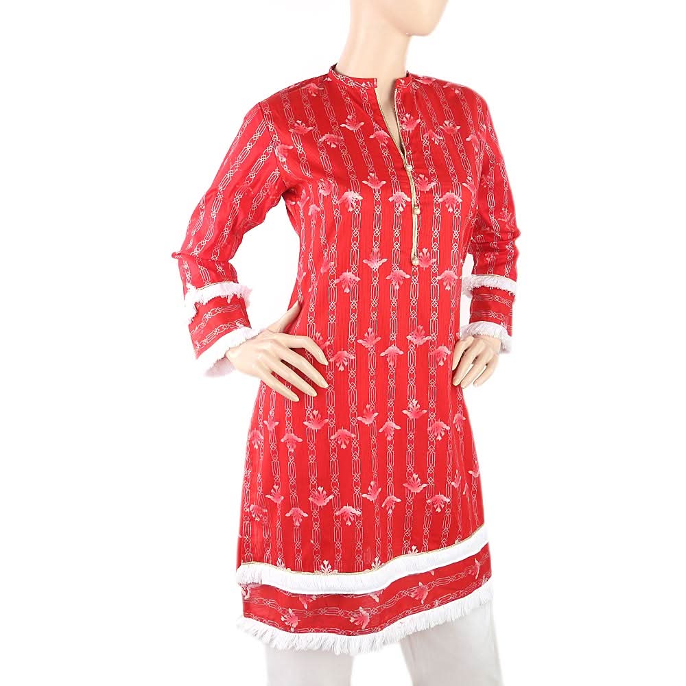 Women's Fancy Kurti - Red, Women, Ready Kurtis, Chase Value, Chase Value