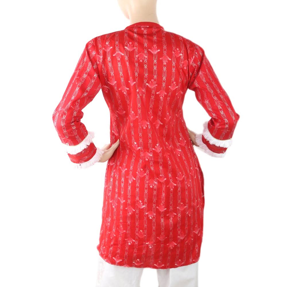 Women's Fancy Kurti - Red, Women, Ready Kurtis, Chase Value, Chase Value