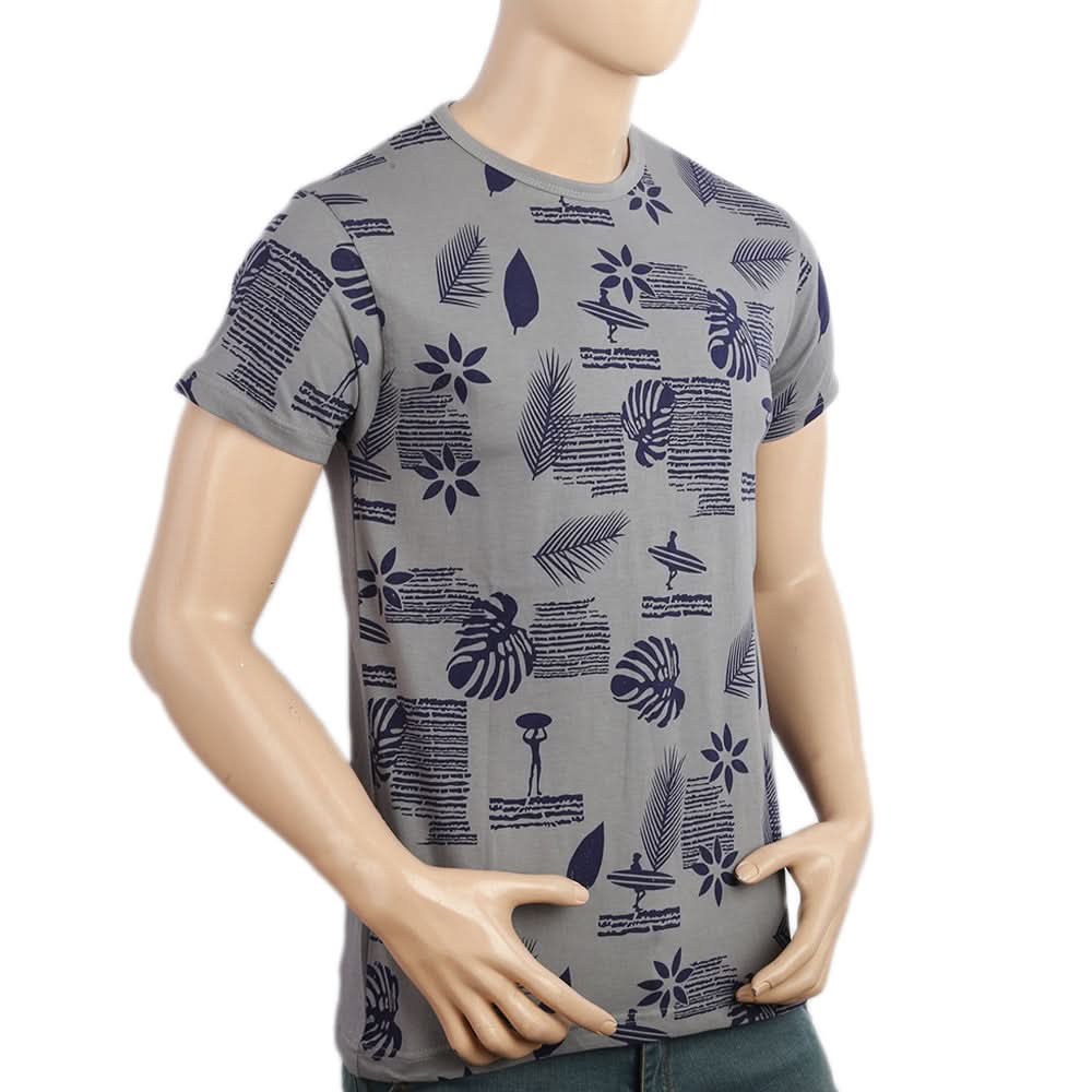 Men's Half Sleeves Round Neck T-Shirt - Blue, Men, T-Shirts And Polos, Chase Value, Chase Value