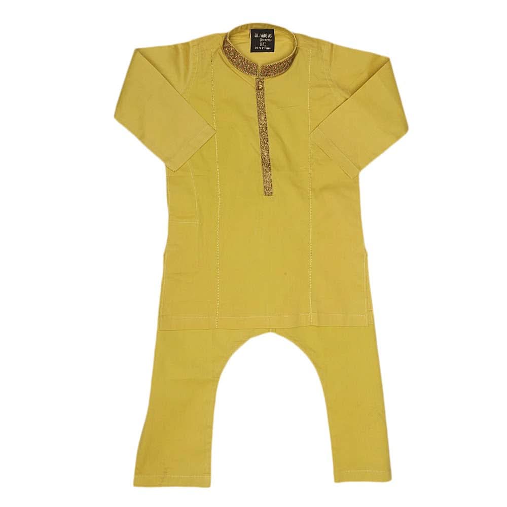 Boys Embroidered Shalwar Kameez - Mustard, Kids, Boys Shalwar Kameez, Chase Value, Chase Value