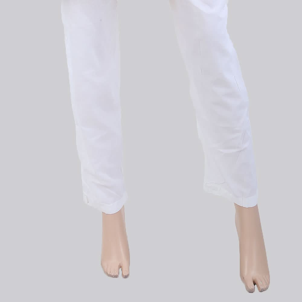 Women's Trouser With Lace - White, Women, Pants & Tights, Chase Value, Chase Value