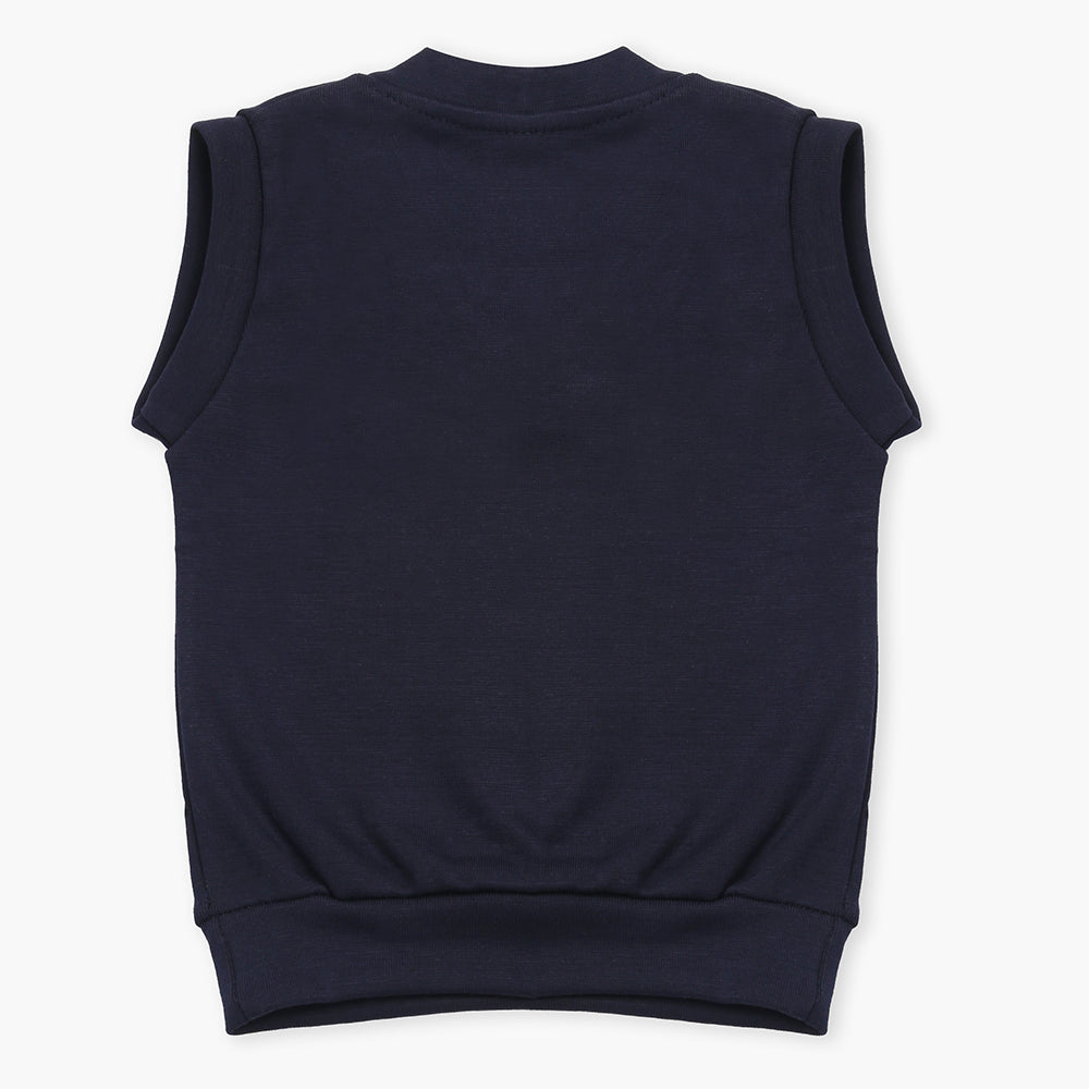 Boys Sleeve Less Sweater - Navy Blue, Boys Sweaters, Chase Value, Chase Value