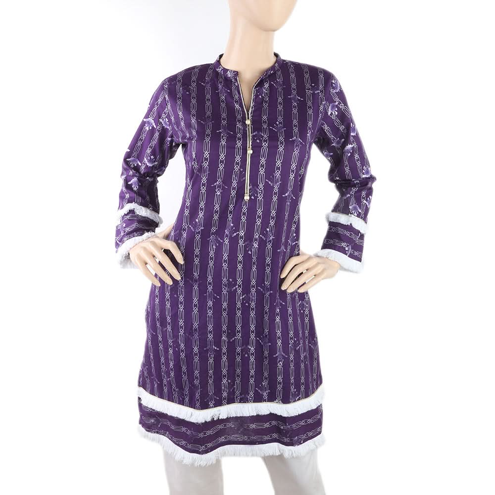 Women's Fancy Kurti - Purple, Women, Ready Kurtis, Chase Value, Chase Value