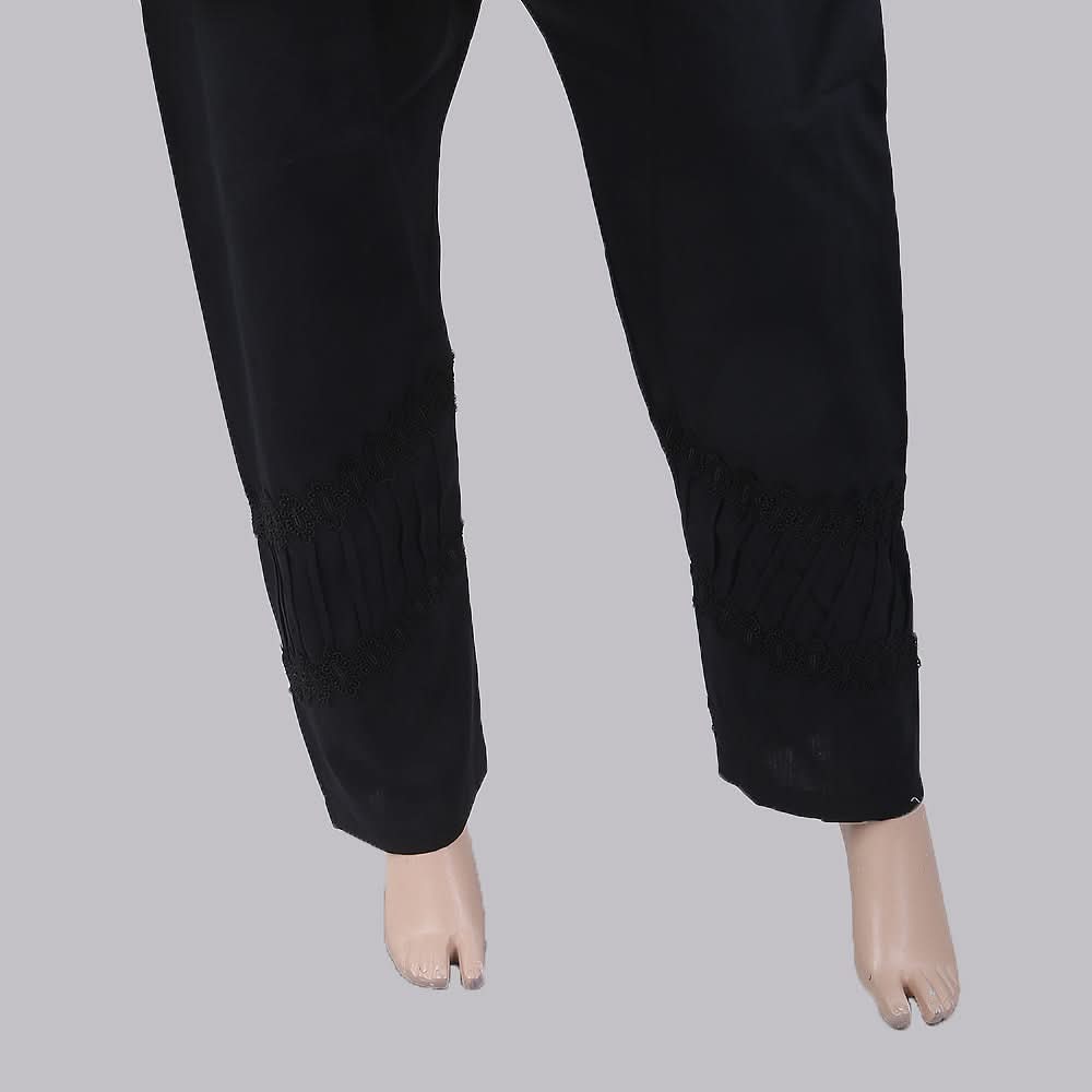 Women's Trouser With Lace - Black, Women, Pants & Tights, Chase Value, Chase Value
