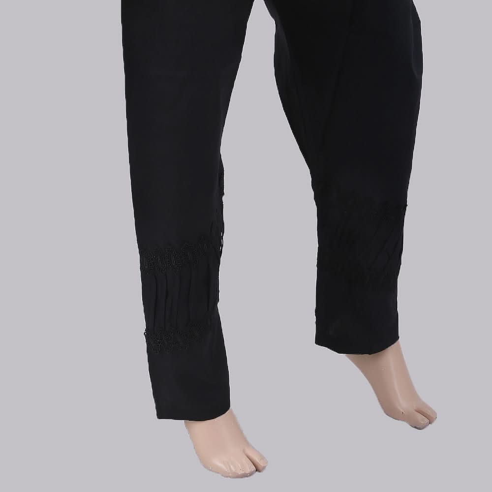 Women's Trouser With Lace - Black, Women, Pants & Tights, Chase Value, Chase Value