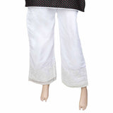 Women's Bell Bottom Embroidered Trouser - White, Women, Pants & Tights, Chase Value, Chase Value