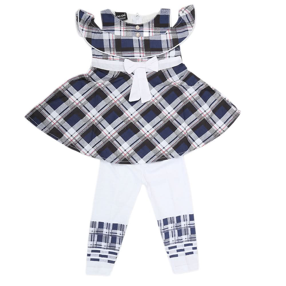 Girls Half Sleeves Tights Suit - Navy Blue, Kids, Girls Sets And Suits, Chase Value, Chase Value
