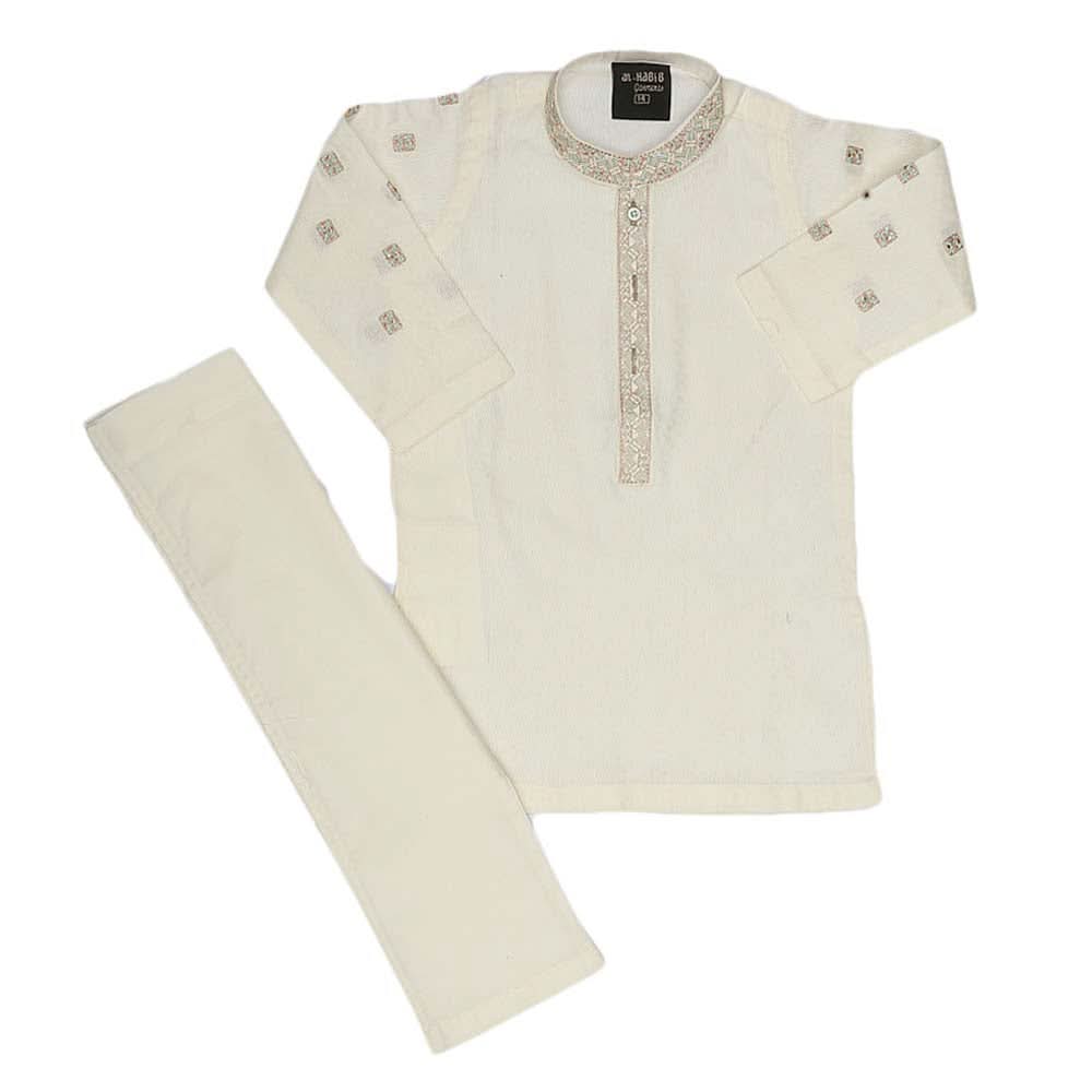 Boys Fancy Shalwar Kameez - Off White, Kids, Boys Shalwar Kameez, Chase Value, Chase Value