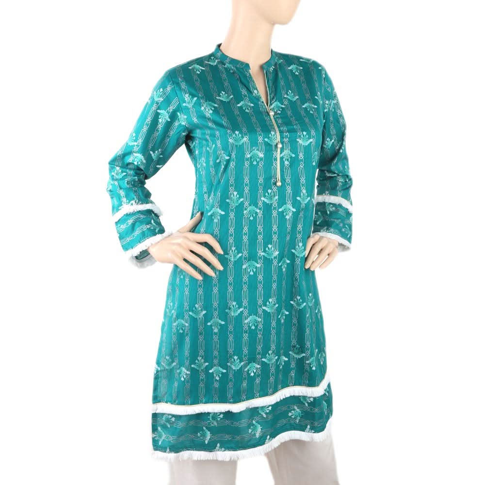 Women's Fancy Kurti - Sea Green, Women, Ready Kurtis, Chase Value, Chase Value