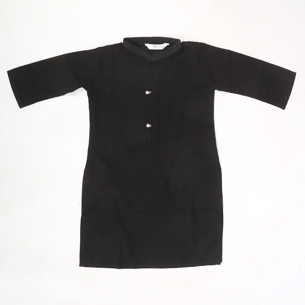 Girls Plain Khaddar Kurti - Black, Kids, Girls Kurti, Chase Value, Chase Value