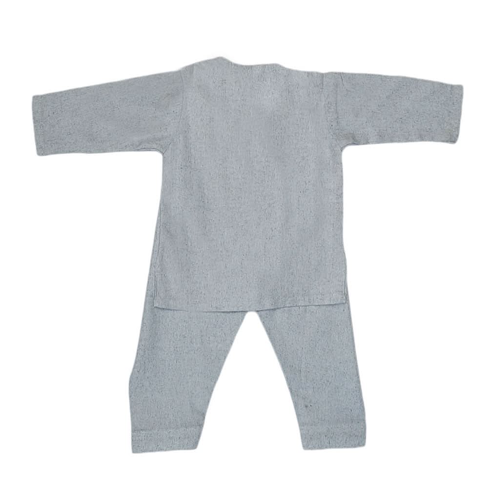 Newborn Boys Embroidered Shalwar Kameez - Grey, Kids, NB Boys Shalwar Suits, Chase Value, Chase Value