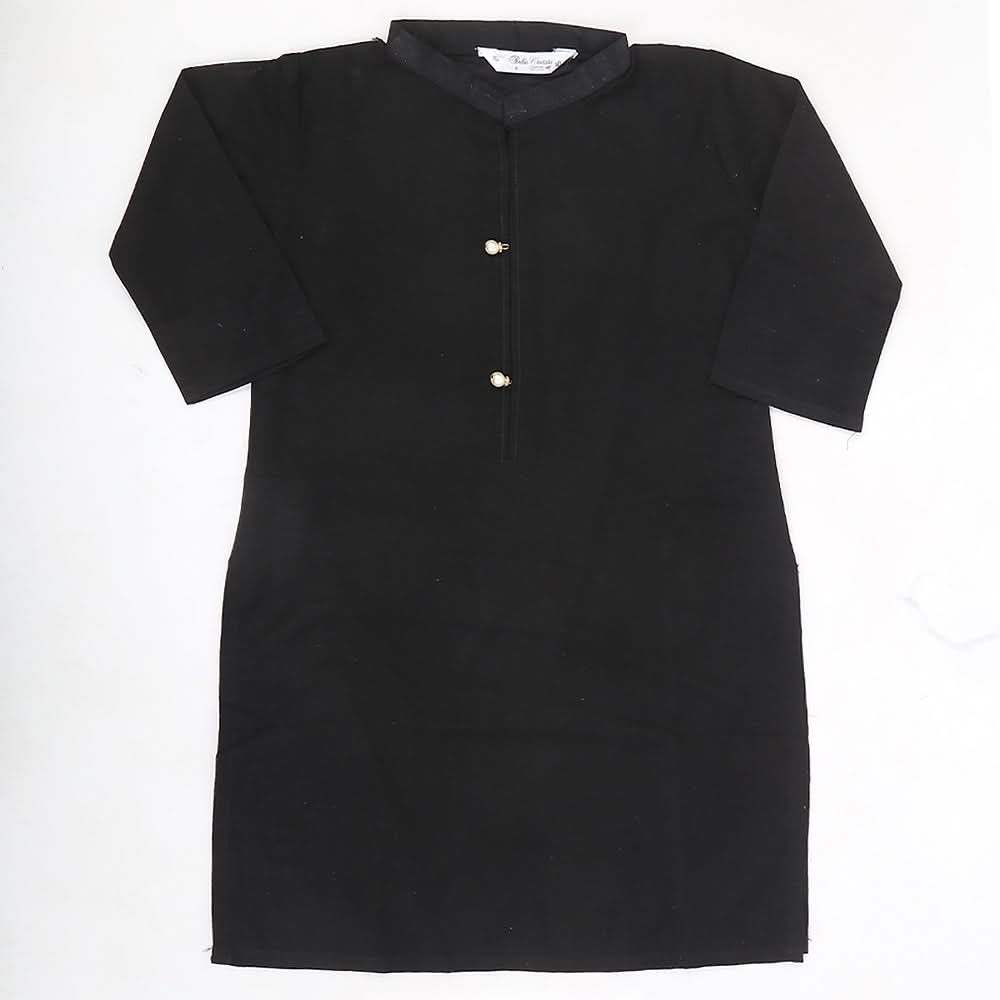Girls Plain Khaddar Kurti - Black, Kids, Girls Kurti, Chase Value, Chase Value