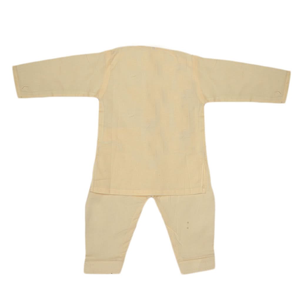 Newborn Boys Embroidered Shalwar Kameez - Fawn, Kids, NB Boys Shalwar Suits, Chase Value, Chase Value