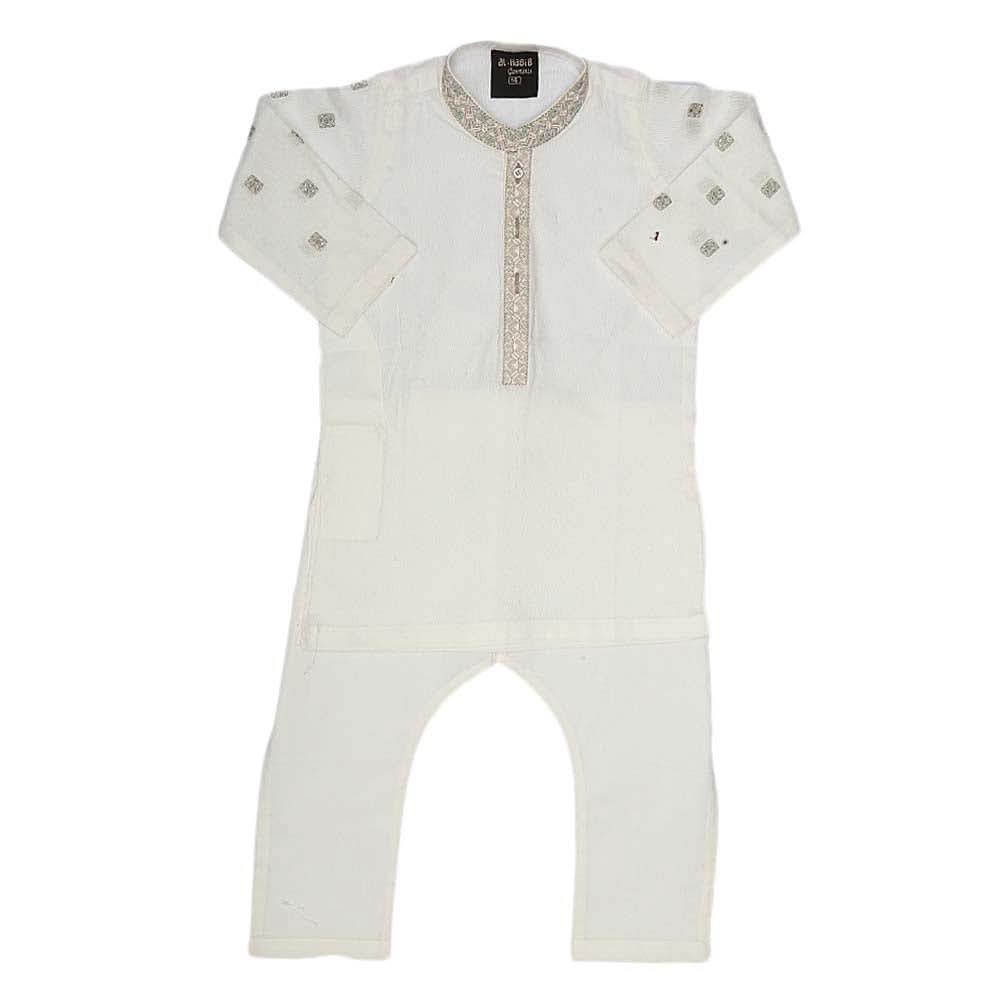 Boys Fancy Shalwar Kameez - White, Kids, Boys Shalwar Kameez, Chase Value, Chase Value