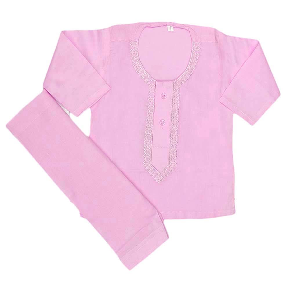 Newborn Boys Embroidered Shalwar Kameez -Pink, Kids, NB Boys Shalwar Suits, Chase Value, Chase Value