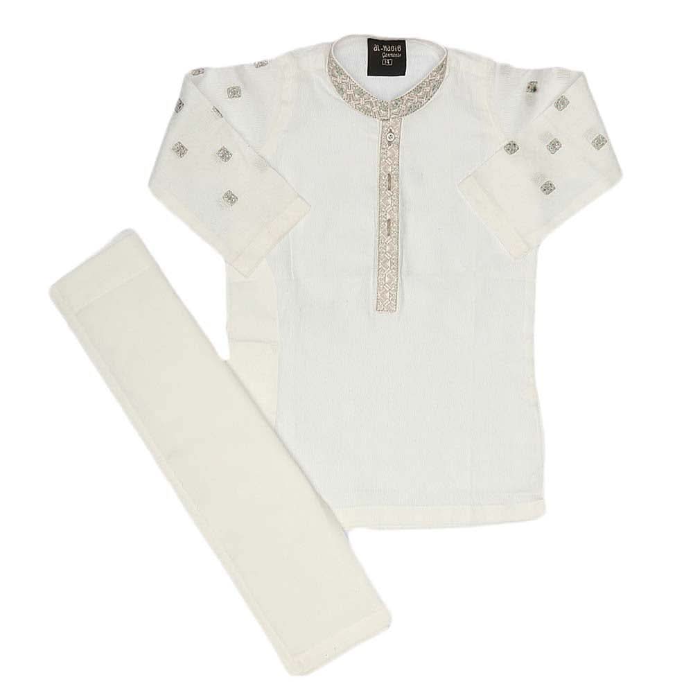 Boys Fancy Shalwar Kameez - White, Kids, Boys Shalwar Kameez, Chase Value, Chase Value