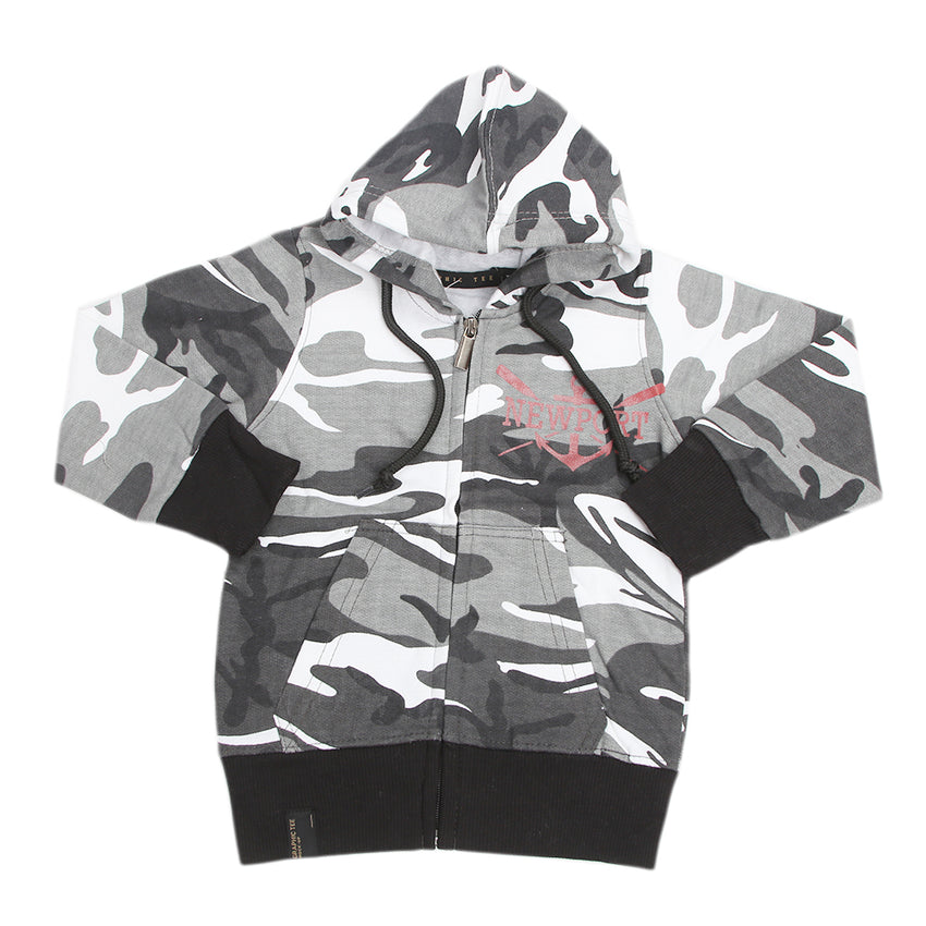 Boys Zipper Hoodie - Grey, Kids, Boys Hoodies and Sweat Shirts, Chase Value, Chase Value