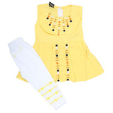 Girls Half Sleeves Tights Suit - Yellow, Kids, Girls Sets And Suits, Chase Value, Chase Value