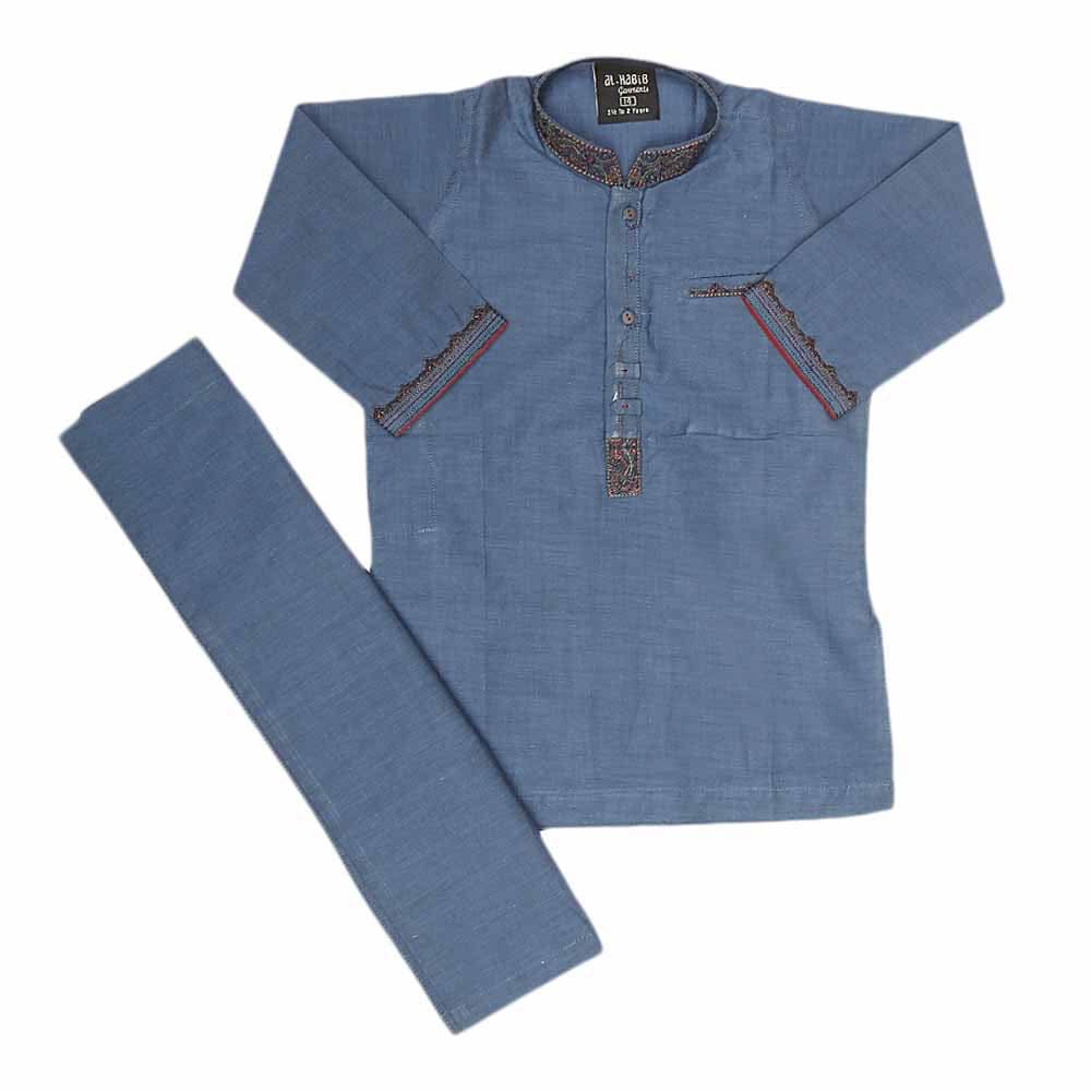 Boys Embroidered Shalwar Kameez - Blue, Kids, Boys Shalwar Kameez, Chase Value, Chase Value