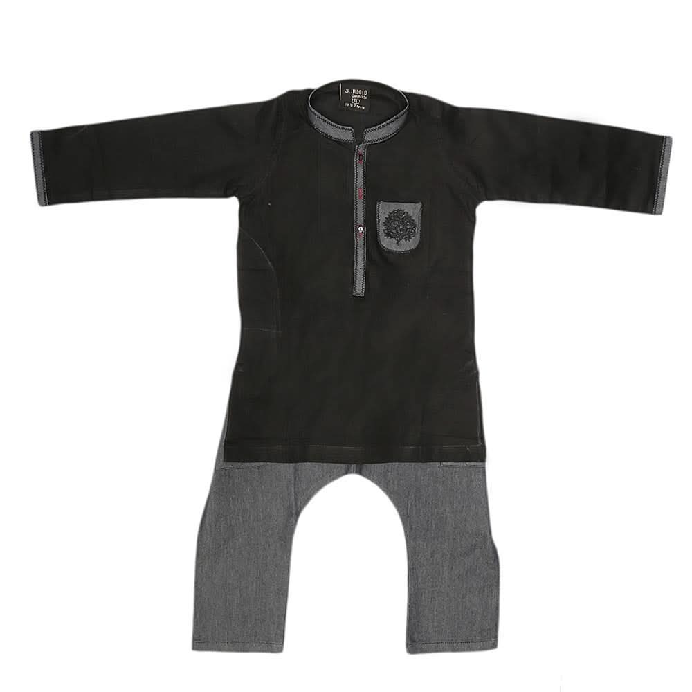 Boys Fancy Shalwar Kameez - Black, Kids, Boys Shalwar Kameez, Chase Value, Chase Value
