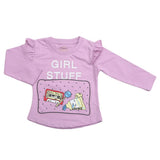 Girls Full Sleeves Jersey T-Shirt - Purple, Kids, Girls T-Shirts, Chase Value, Chase Value