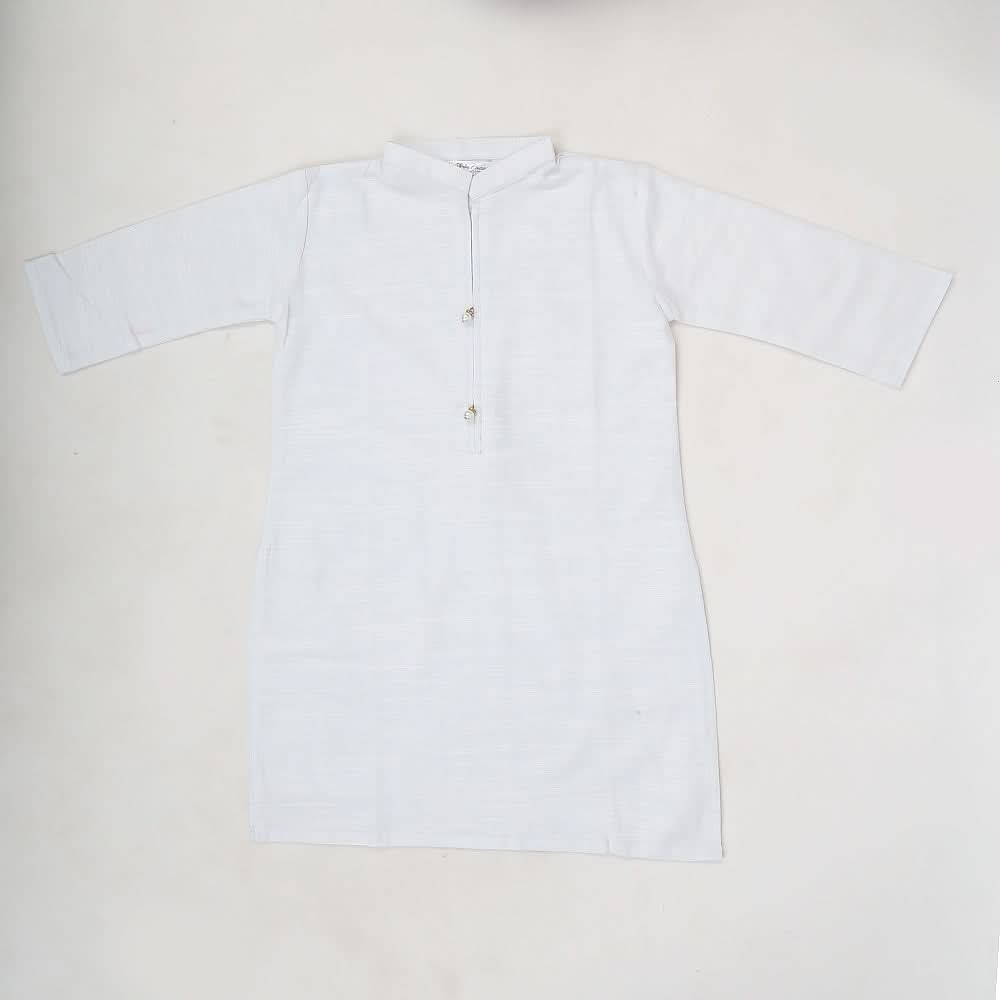Girls Plain Khaddar Kurti - White, Kids, Girls Kurti, Chase Value, Chase Value