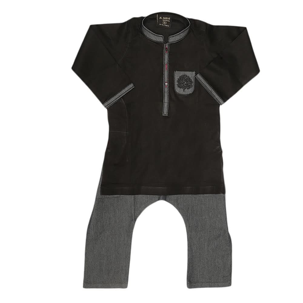 Boys Fancy Shalwar Kameez - Black, Kids, Boys Shalwar Kameez, Chase Value, Chase Value
