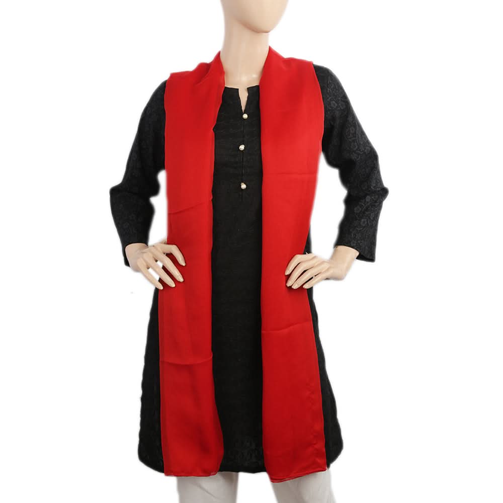 Women's Plain Chiffon Dupatta - Red, Women, Dupatta, Chase Value, Chase Value
