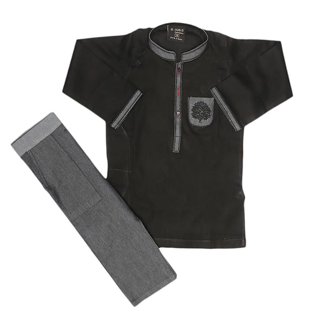 Boys Fancy Shalwar Kameez - Black, Kids, Boys Shalwar Kameez, Chase Value, Chase Value