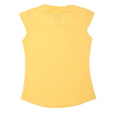 Girls Printed Half Sleeves T-Shirt 4695 - Yellow, Kids, Girls T-Shirts, Chase Value, Chase Value