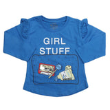Girls Full Sleeves Jersey T-Shirt - Royal Blue, Kids, Girls T-Shirts, Chase Value, Chase Value