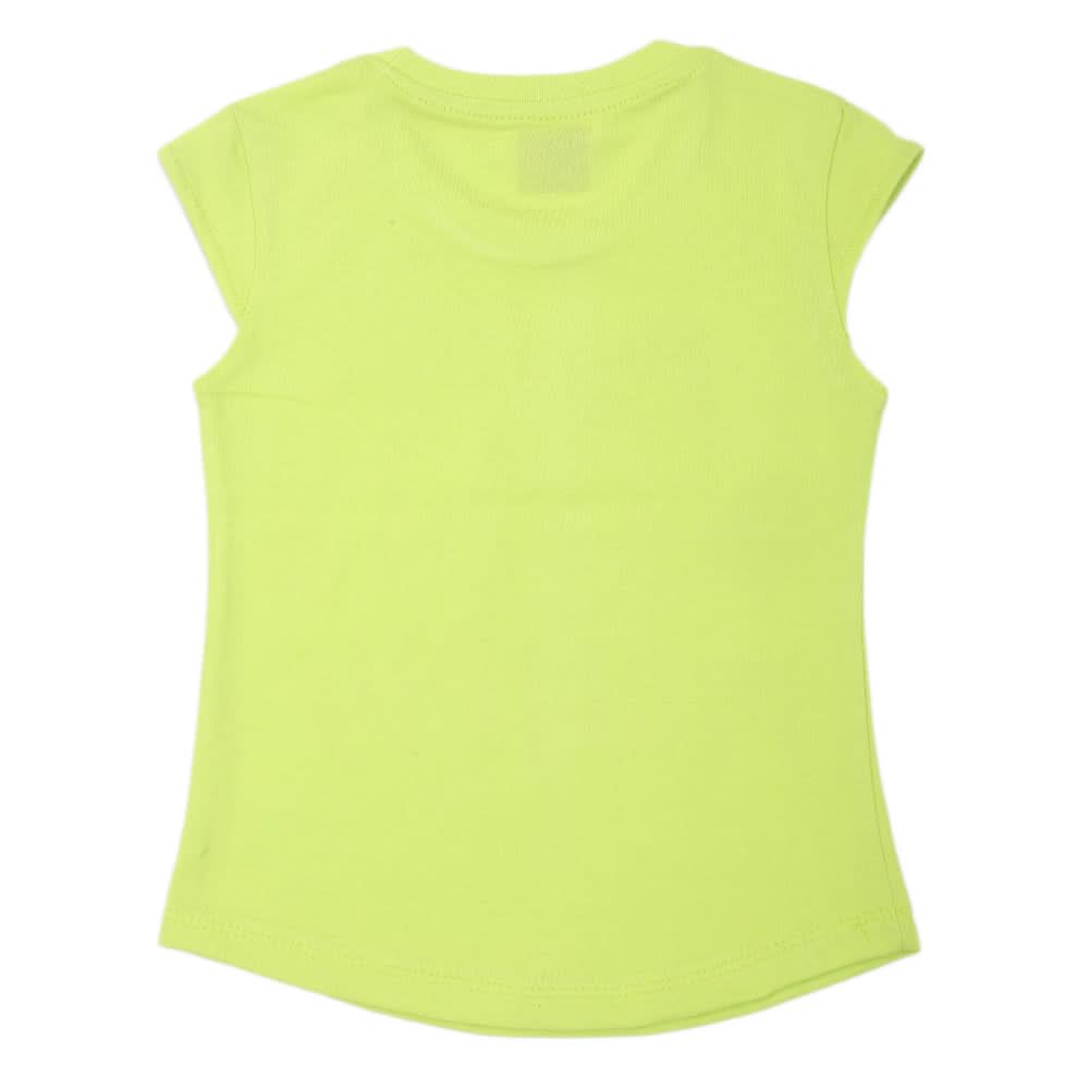 Girls Printed Half Sleeves T-Shirt 4701 - Light Green, Kids, Girls T-Shirts, Chase Value, Chase Value