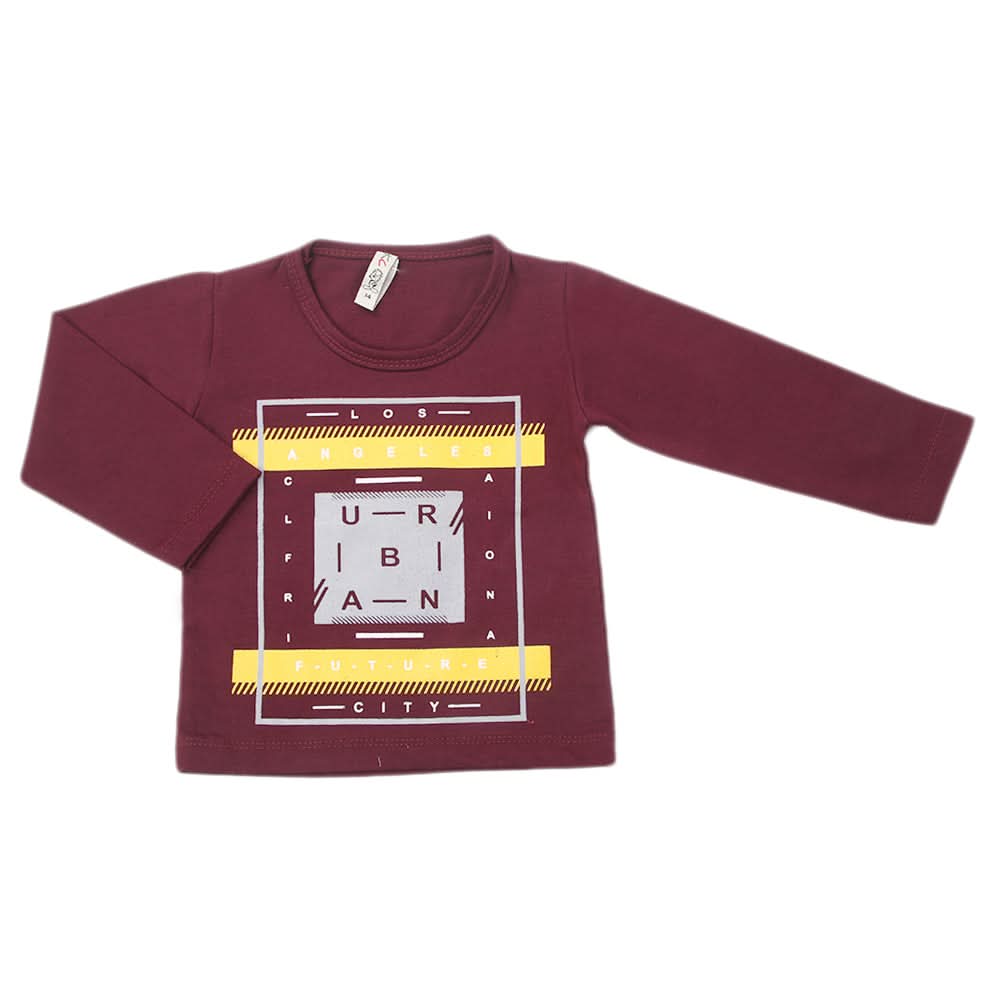 Boys Full Sleeves T-Shirt - Dark Purple, Kids, Boys T-Shirts, Chase Value, Chase Value